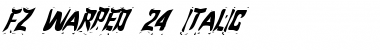 Download FZ WARPED 24 ITALIC Font