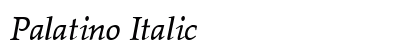 Palatino Italic Preview