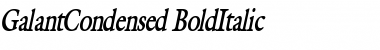 GalantCondensed BoldItalic Font