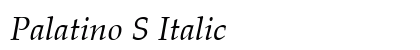 Palatino S Italic Preview