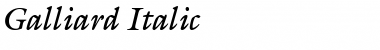 Galliard Italic Font