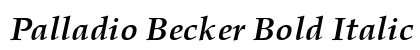 Palladio Becker Bold Italic preview