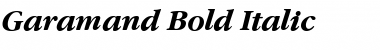 Garamand Bold Italic Font