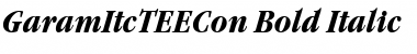 GaramItcTEECon Bold Italic Font