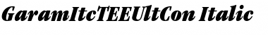 GaramItcTEEUltCon Italic Font