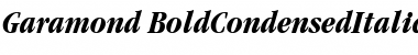 Garamond BoldCondensedItalic Font Garamond BoldCondensedItalic Font