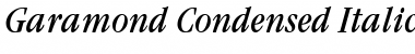 Garamond Condensed Italic Font