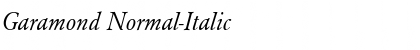 Garamond Normal-Italic Font Garamond Normal-Italic Font