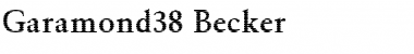 Garamond38 Becker Font