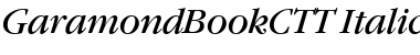 GaramondBookCTT Italic Font GaramondBookCTT Italic Font
