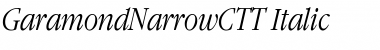 GaramondNarrowCTT Italic Font