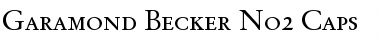 Download Garamond Becker No2 Caps Font Download Garamond Becker No2 Caps Font