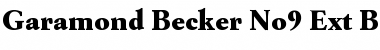 Garamond Becker No9 Ext Bold Regular Font