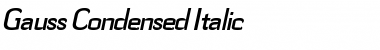 Gauss-Condensed Italic Font