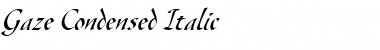 Gaze Condensed Italic Font