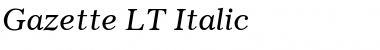 Gazette LT Roman Italic Font