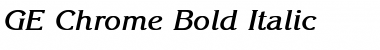 GE Chrome Bold Italic Font