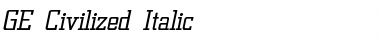 GE Civilized Italic Font