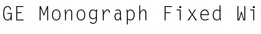 GE Monograph Fixed Width Regular Font GE Monograph Fixed Width Regular Font