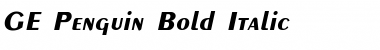 GE Penguin Bold Italic Font