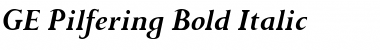 GE Pilfering Bold Italic Font