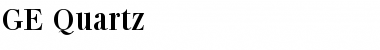 GE Quartz Regular Font GE Quartz Regular Font
