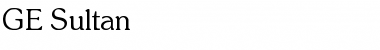 GE Sultan Regular Font GE Sultan Regular Font