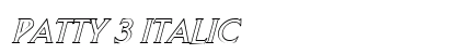 Patty 3 Italic preview