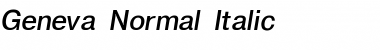 Geneva Normal-Italic Font