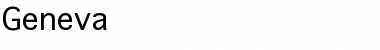 Geneva Regular Font Geneva Regular Font