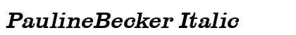PaulineBecker Italic preview