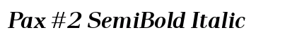 Pax #2 SemiBold Italic preview