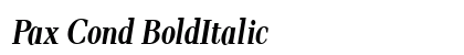 Pax Cond BoldItalic Preview