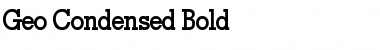 Geo Condensed Bold Font