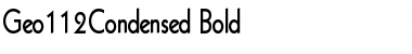 Geo112Condensed Bold Font