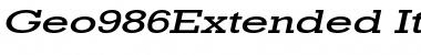 Geo986Extended Font