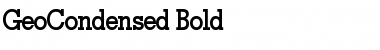 GeoCondensed Font