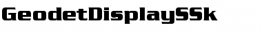 Download GeodetDisplaySSk Font