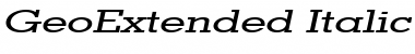 GeoExtended Italic Font