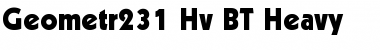 Download Geometr231 Hv BT Font