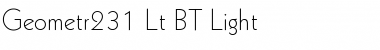 Download Geometr231 Lt BT Font