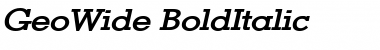 GeoWide BoldItalic Font