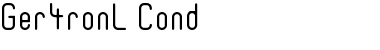 Ger4ronL Cond Regular Font