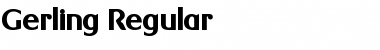 Gerling Regular Font Gerling Regular Font