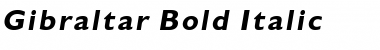 Gibraltar Bold Italic Font