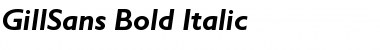 Download GillSans Bold Italic Font