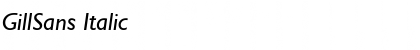 GillSans Italic Font GillSans Italic Font
