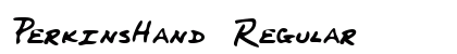 PerkinsHand Regular Preview
