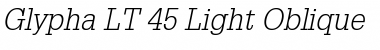 Download Glypha LT Light Font