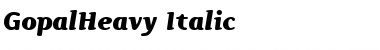 GopalHeavy Italic Font
